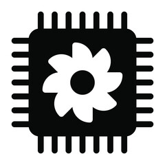 
System fan in glyph icon 
