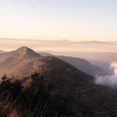 sunset in the mountains