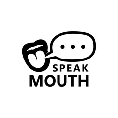 Speak mouth logo template design