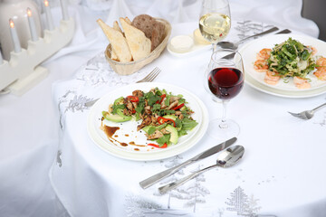 table setting for a dinner