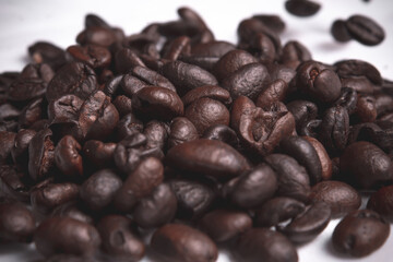 Close up of original coffee beans coming from vietnam, they are known for there strong but sweet taste!