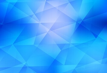 Light BLUE vector abstract mosaic background.