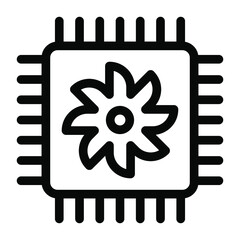 
System fan in glyph icon 
