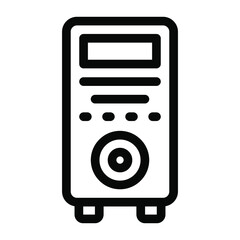 Fototapeta premium Pc tower glyph icon customized 