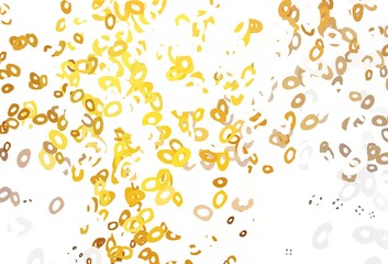 Light Yellow, Orange vector cover with spots.