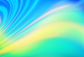 Light Blue, Yellow vector pattern with liquid shapes.