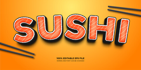 Sushi text style effect