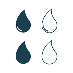 Water drop set. Logo Template  