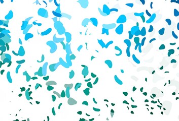 Light Blue, Green vector backdrop with abstract shapes.