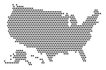 Vector dot map of the United States of America