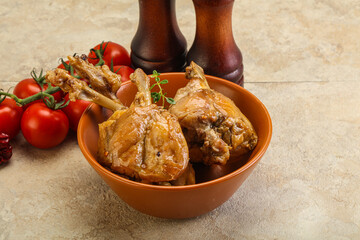 Rabbit stew in spicy sauce