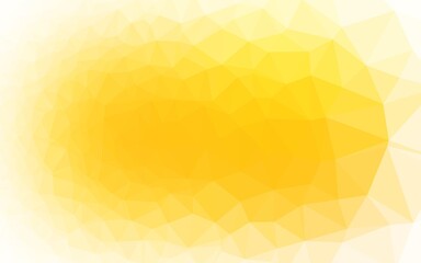 Light Yellow, Orange vector polygon abstract backdrop.