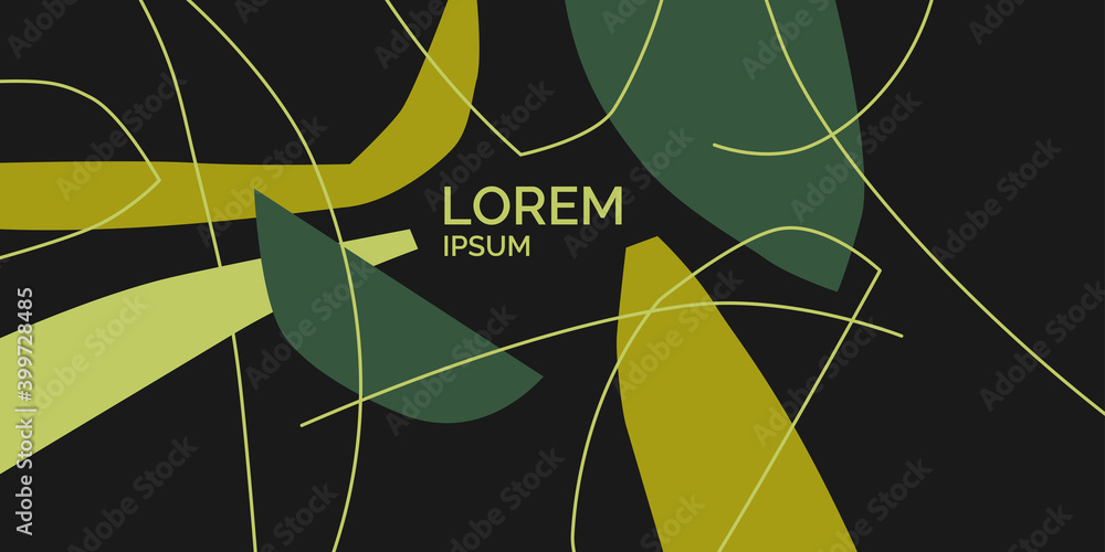 Poster a composition with abstract elements in a popular style. background for your design. poster for a bl
