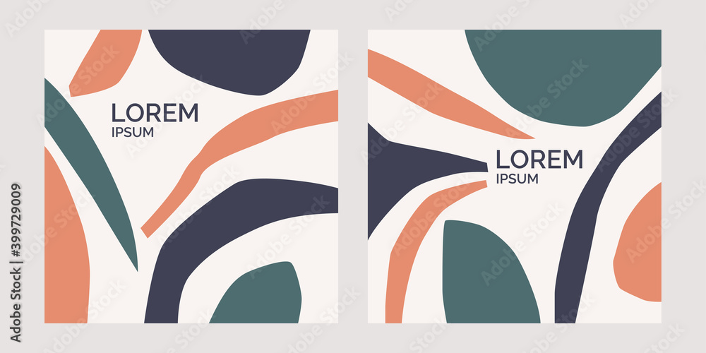 Poster a set of posters. a composition with abstract elements in a popular style. background for your desig
