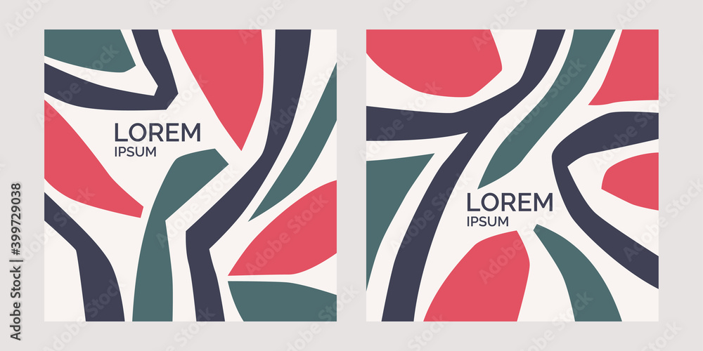 Poster a set of posters. a composition with abstract elements in a popular style. background for your desig
