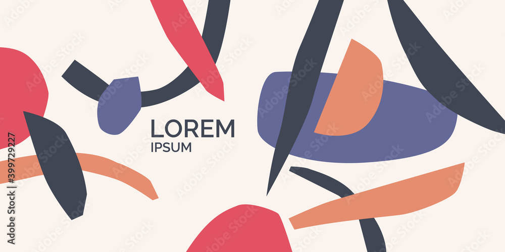 Poster a composition with abstract elements in a popular style. background for your design. poster for a bl