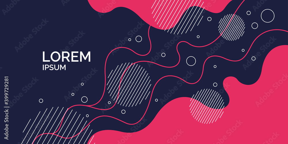 Aufkleber poster with dynamic waves. vector illustration in minimal style. abstract background.