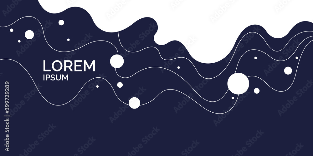 Poster poster with dynamic waves. vector illustration in minimal style. abstract background.