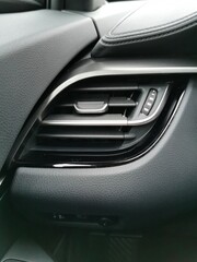 Air conditioner system in modern car, closeup