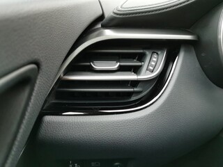 Air conditioner system in modern car, closeup