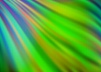 Light Blue, Green vector background with bent ribbons.