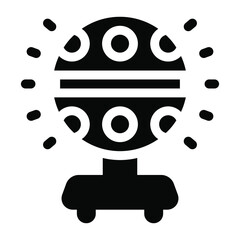 
Club revolving lamps, solid icon of disco light 

