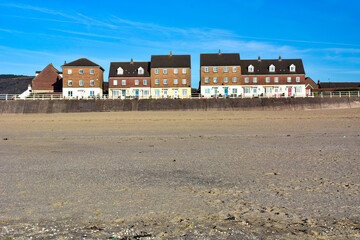 Obraz premium Homes on the Promenade at Port Talbot