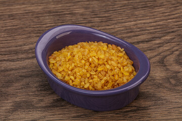 Vegetarian cuisine - dry bulgur for cooking