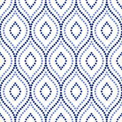 Seamless ornament. Modern background. Geometric modern dotted wavy pattern