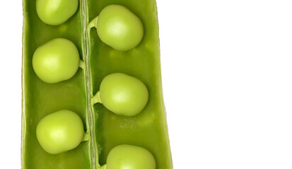peas in pod macro shot