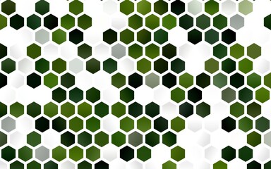 Light Green vector cover with set of hexagons.