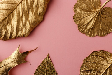 Golden Hazelnut, Poinsettia, Oak and Geranium leaves.