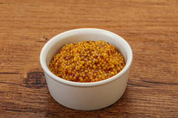 Dijon mustard sauce with seeds