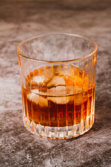 luxury, golden, amber, liquor, beverage, cold, whisky, old, shot, spirit, scotch, brandy, liquid, gold, bourbon, brown, wood, table, alcohol, bar, cocktail, cognac, dark background, drink, glass, ice,