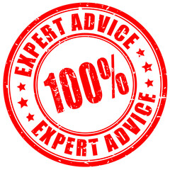 Expert advice rubber stamp
