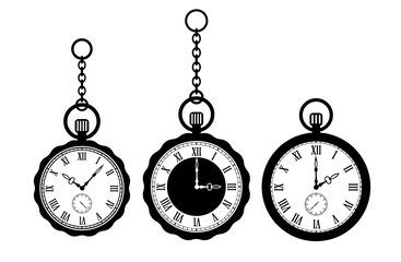 Pocket watch vector icon