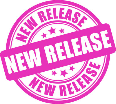 New release vector circle stamp