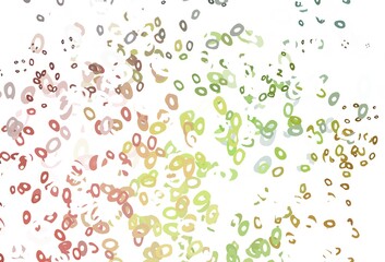 Light Green, Red vector template with circles.