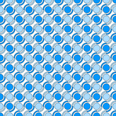 Abstract seamless pattern with blue circles