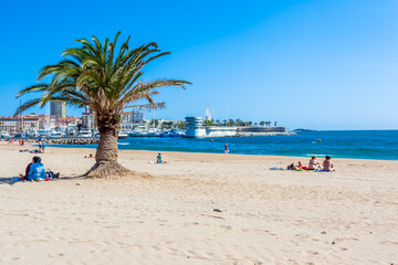 Plage de Fréjus, Saint-Raphaël, Côte d’Azur, France 