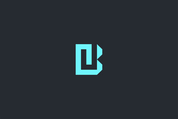 Minimal Modern Abstract Letter B Dark Background Logo Template