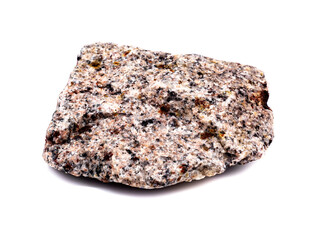 Granit Stein isoliert auf weißen Hintergrund