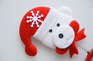 Holiday element. merry christmas and happy new year. Horns on the head.