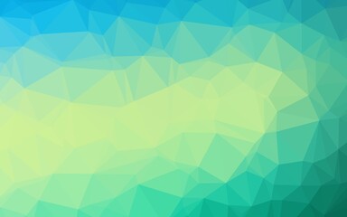 Light Green, Yellow vector triangle mosaic texture.