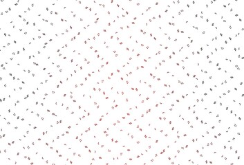 Light Red vector template with musical symbols.