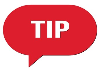 TIP text written in a red speech bubble