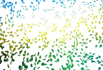 Light Blue, Yellow vector texture with random forms.