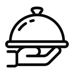 
Cloche, food service solid icon design
