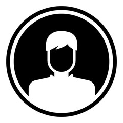 Interface User Avatar Flat Icon Isolated On White Background