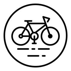 Bicycle Transport Flat Icon Isolated On White Background